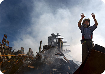 NYC Firefighter at Ground Zero